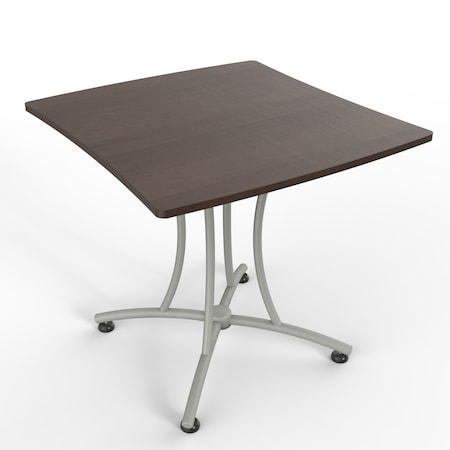 Linea Italia Multipurpose Coffee Square Table, 33”W x 32”D x 30”H, Gray/Mocha ZUT702